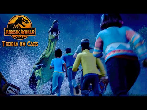 Ele sabe NADAR?! Fugindo de um Suchomimus | Jurassic World: Teoria do Caos | Netflix