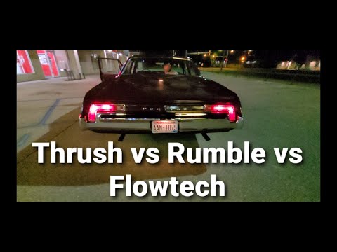 Muffler Shootout: Thrush Welded vs Flowtech Raptor vs Rumble Performance O'Rileys (1968 Pontiac)