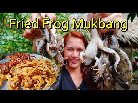 Cooking Crispy Frog | fried frog recipe | yummy mukbang