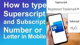 How to type Superscript and Subscript Number or Letter in Android Smartphones