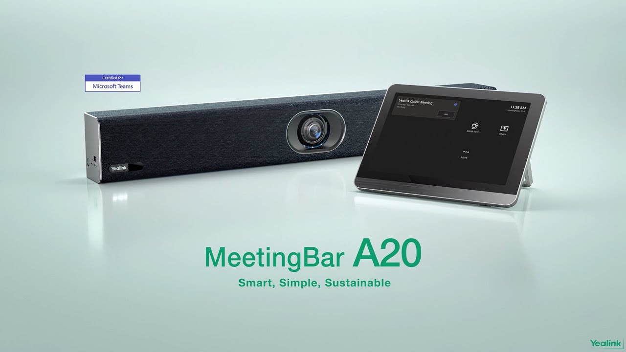 Yealink MeetingBar A20 + CTP18 Écran tactile + WPP30 Pod de présentation