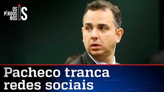 Com medo do povo, Rodrigo Pacheco fecha contas nas redes sociais