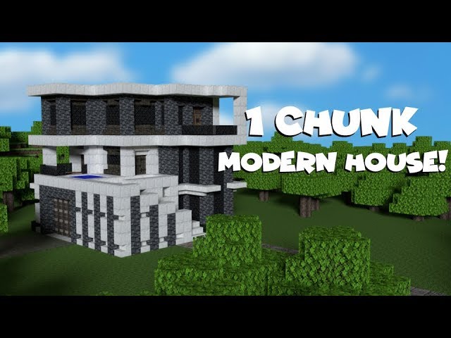 1 Chunk Modern House Minecraft Map