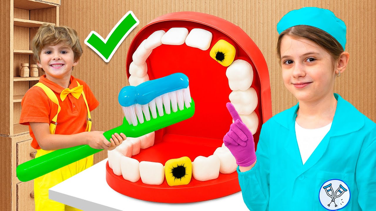 Eva and her friends learn how to take care of their teeth.