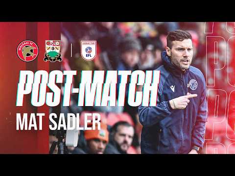 Post-match: Head Coach Mat Sadler's reaction to defeat against the Bees