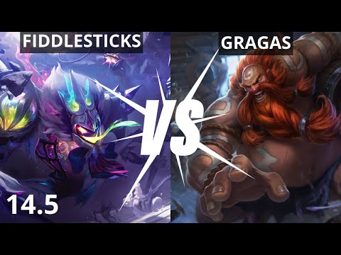 FIDDLESTICKS vs GRAGAS (JUNGLE) |  KDA 2/5/6 - PTBR | v14.5