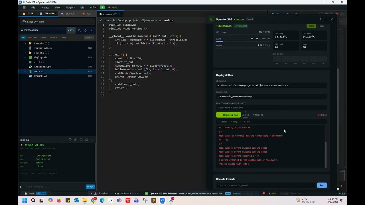 Operator X02 Jetson Demo