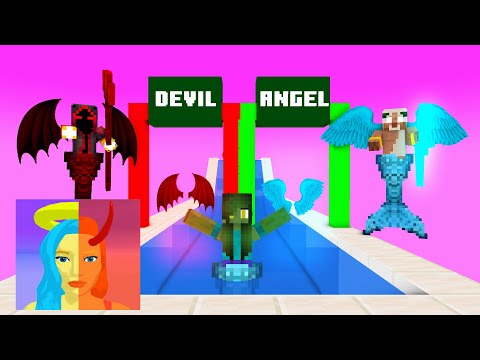 Minecraft, DESTINY RUN Challenge GIRLS MERMAID  HAHA ANIMATION