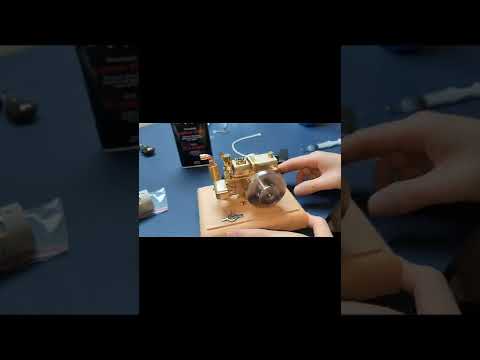 1.6cc Mini 4 Stroke Retro Water-cooled Gasoline Gas Engine#enginediy #engineering #enginesound
