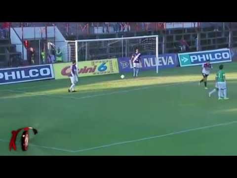 El gol de Elías Zapata para el 1 a 0 parcial frente a Guaraní Antonio Franco