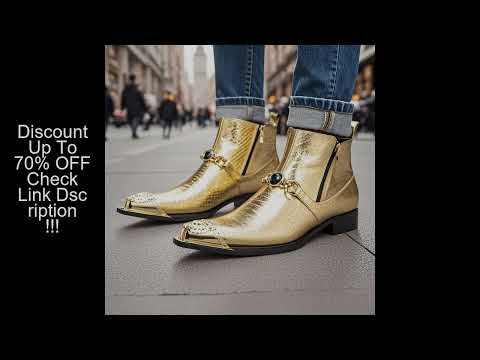 Autumn Man Wedding boots Metal Tip zipper Genuine leather Chelsea boots Leisure time party Customize