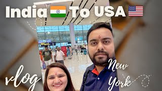 India to USA Flight Journey 🇮🇳✈️🇺🇸 | Hyderabad to New York via Air India AI 119 | Boeing 777-300ER
