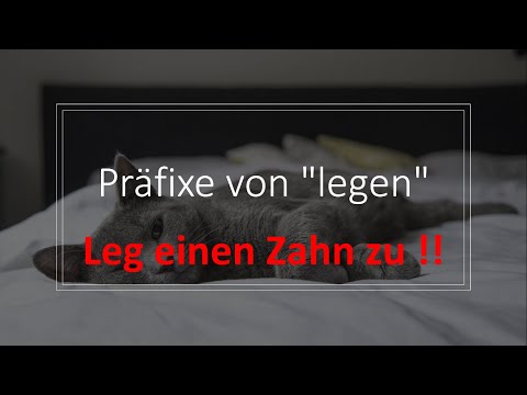 Leg einen Zahn zu! - Präfixe von "legen" - Teil 1