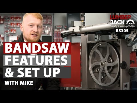 Lumberjack 14" Bandsaw Set Up of Blade Tension, Along with Features of the Machine Shown By Mike