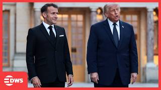 FULL ARRIVAL: U.S. President Trump Arrive at Versailles for Macron Dinner Amid Iran Deal Push | AC15