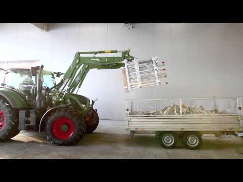 HAF Profi-Sägebock - Entladen des gesägten Brennholzes