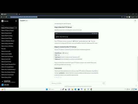Python Ftp Server Windows