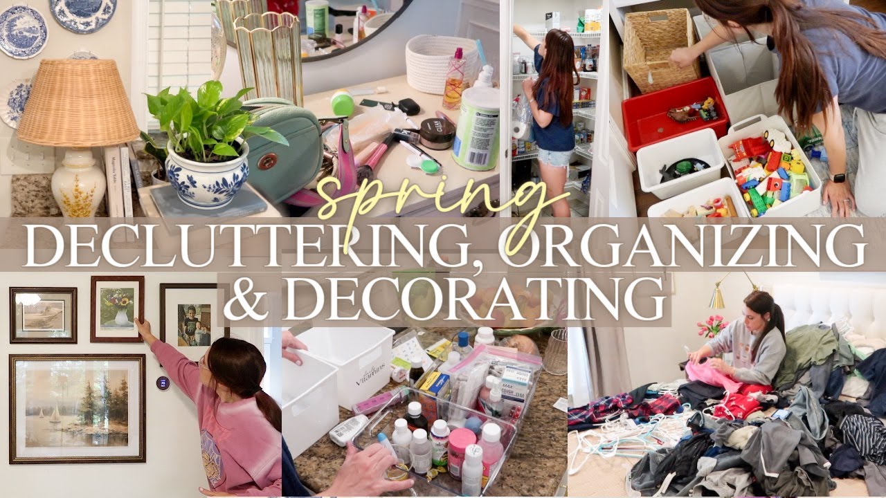 CLEANING, ORGANIZING & HOME DECORATING! ✨ Cleaning motivation, declutter & TRYING to get organized!