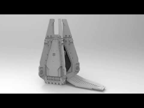 Warhammer 40k drop pod 3D models high poly
