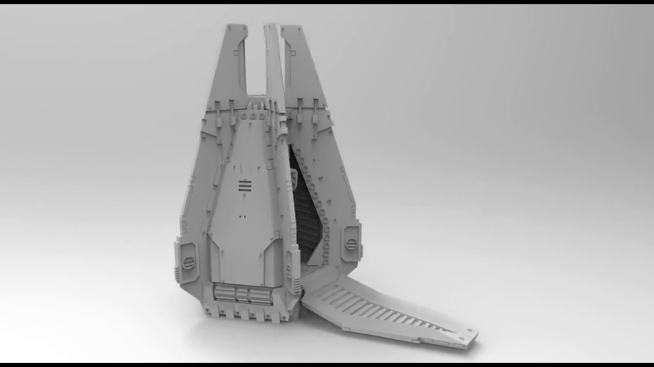 Warhammer 40k drop pod 3D models high poly