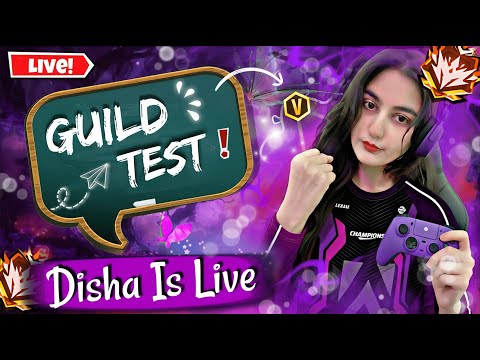FREE FIRE GUILD TEST LIVE || Free Fire Girl Live Stream || FF Live #guildtest #freefirelive