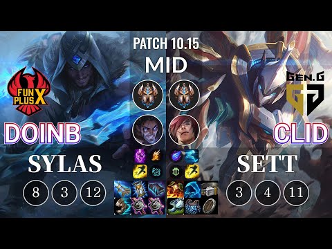 FPX Doinb Sylas vs GEN Clid Sett Mid - KR Patch 10.15