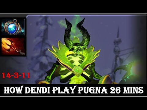 B8.Dendi [Batrider] How Pro Play Insane Pugna 26 Mins Game| 7.25 Dota 2