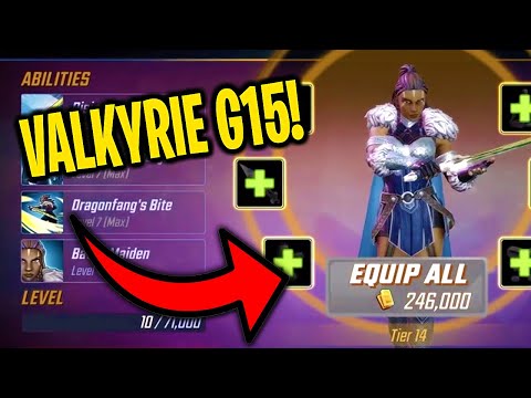 VALKYRIE G15 RANK UP! - Marvel Strike Force - MSF