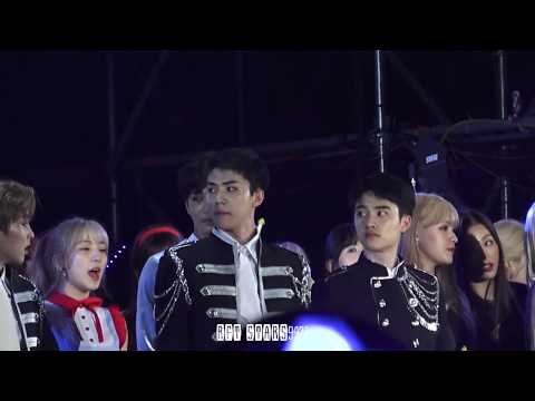 170603 Dream concert EXO 엑소 세훈 SEHUN ending with 종인 경수 KAI D.O - 셋이 무슨 얘기해? @ 2017 드림콘서트