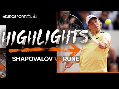 19-year-old rising star Holger Rune beats Denis Shapovalov | 2022 Roland Garros | Eurosport Tennis