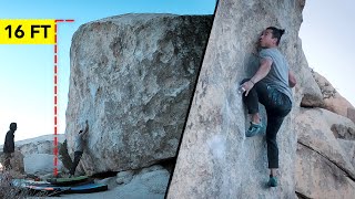 Overcoming my Fear of Heights: How I Climbed a 16 FT Boulder Problem ( Analysis )