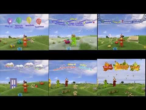 Six Side-Scrolling Teletubbies DVD Menus at once