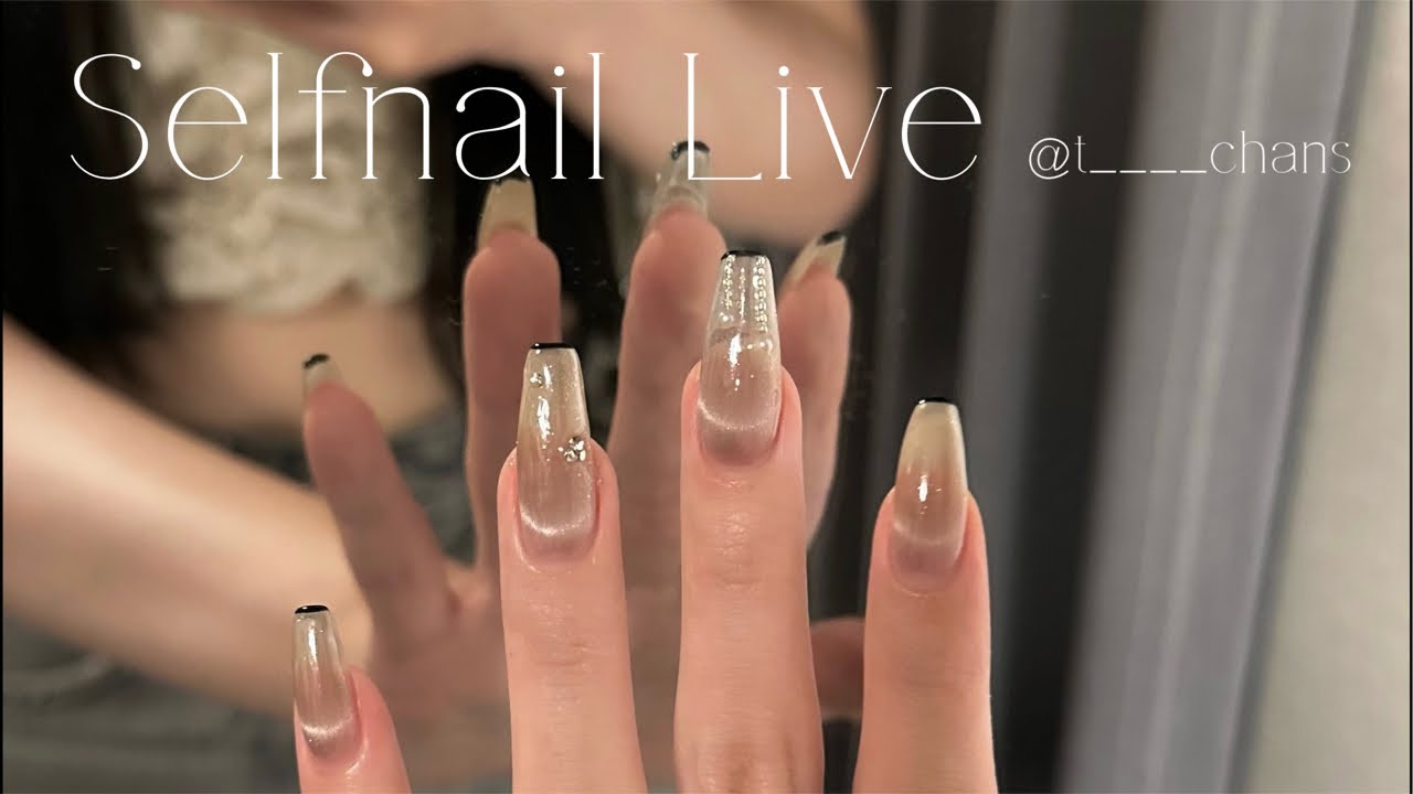 Selfnail Live | セルフネイル垂れ流し配信 | 逆フレンチマグネットネイル