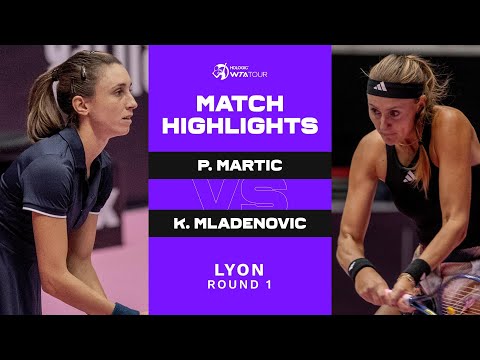 Теннис Petra Martic vs. Kristina Mladenovic | 2023 Lyon Open Round 1 | WTA Match Highlights