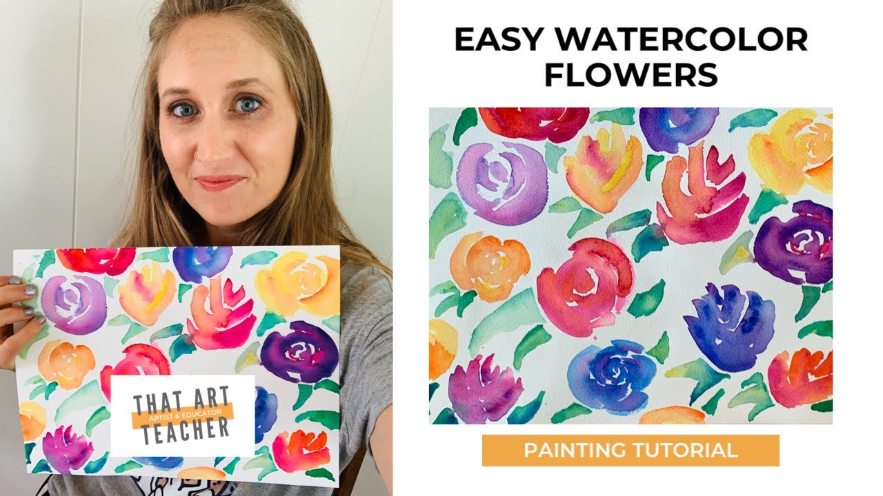 Easy Watercolor Flowers | Watercolor Tutorial for Beginners