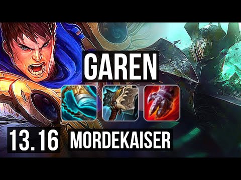 GAREN vs MORDEKAISER (TOP) | Rank 7 Garen, 8/2/7 | NA Challenger | 13.16
