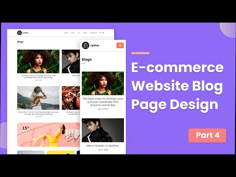 Ecommerce Website HTML CSS - Blog Page Design For Ecommerce Site