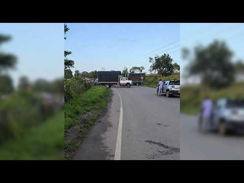 Transportadores mantienen plantón en la vía alterna de El Makano, El Retorno, Guaviare
