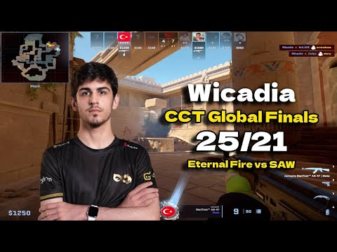 CS2 POV Eternal Fire Wicadia (25/21) vs SAW (Anubis) @ CCT Global Finals 2024