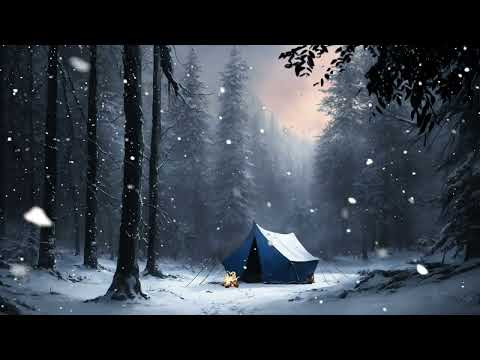 Winter, heavy snow, blizzard, winter blizzard, wind sounds for sleep, meditation and relaxation
