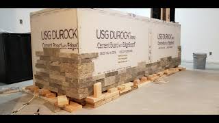 Basement Bar Using Air Stone from Lowe's
