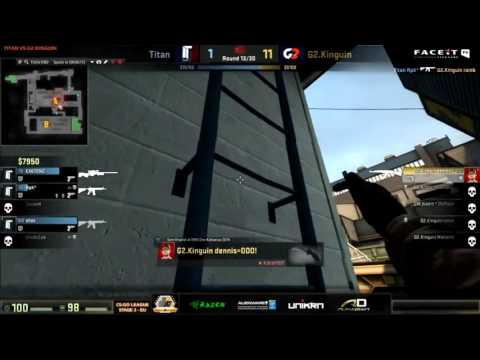 CS:GO G2 Kinguin Dennis 1v3 vs Titan