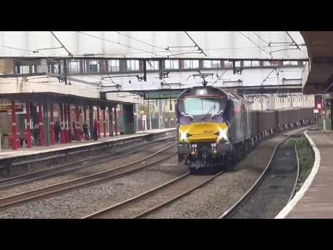 88002 with 68025 dit 6z89 Crewe Gresty Green Loop - Carlisle New Yard, 6th April 2017