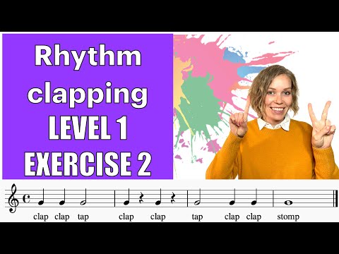 RHYTHM CLAPPING Practice! Level 1, Exercise 2 - WHOLE, HALF, QUARTER NOTES AND RESTS