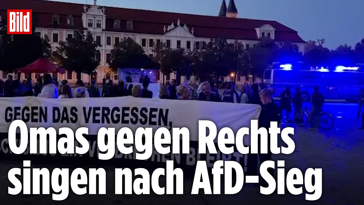 Protest nach AfD-Sieg: Jetzt singen die Omas gegen Rechts in Magdeburg