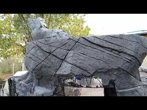 водопад из арт бетона своими руками, обзор.