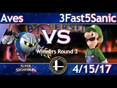 SmashLab (S4) 4-15-17 Aves (Meta Knight) Vs. 3Fast5Sanic (Luigi)