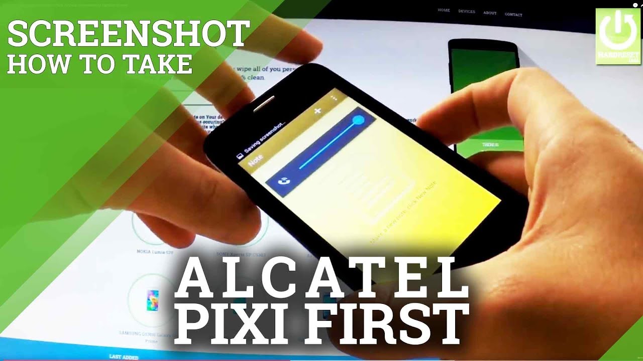 ALCATEL One Touch Pixi First - How to Take Screenshots / Capture Screen