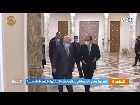 الرئيسان المصري والفلسطيني يبحثان بالقاهرة آخر تطورات القضية الفلسطينية