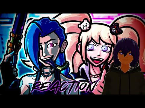 Jinx vs Junko Enoshima - RAP BATTLE! - ft. HalaCG & Bblackroses by Freshy Kanal VTuber Reaction